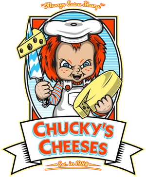 Chucky Cheeses Parody Artwork PNG Image