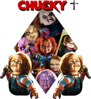 Chucky Collage Horror Icon PNG Image