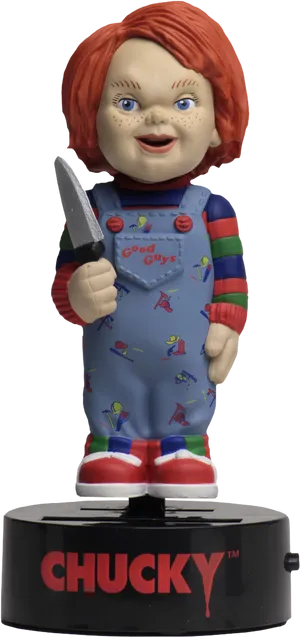 Chucky Doll With Knife Figurine PNG Image