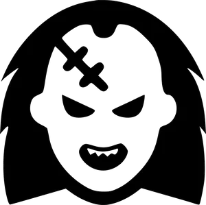 Chucky Iconic Horror Doll Silhouette PNG Image