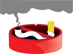 Cigarette Buttsin Ashtray Illustration PNG Image