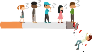 Cigarette Lineup Illustration PNG Image