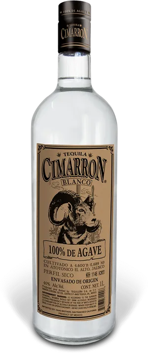 Cimarron Blanco Tequila Bottle PNG Image