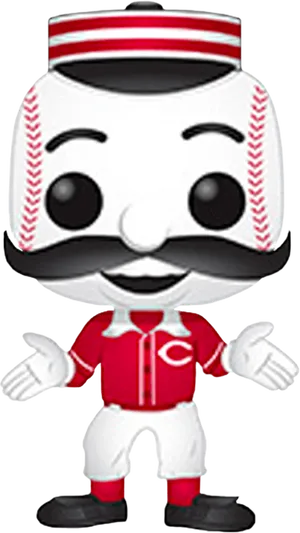 Cincinnati Reds Mascot Figurine PNG Image