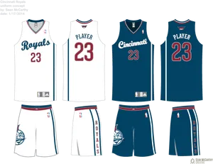 Cincinnati Royals Uniform Concept Design PNG Image