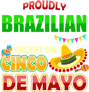 Cincode Mayo Brazilian Celebration Graphic PNG Image