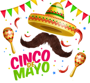 Cincode Mayo Celebration Graphic PNG Image