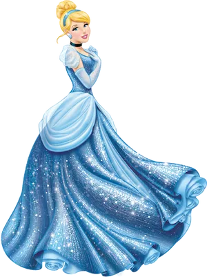 Cinderella Enchanted Evening Gown PNG Image