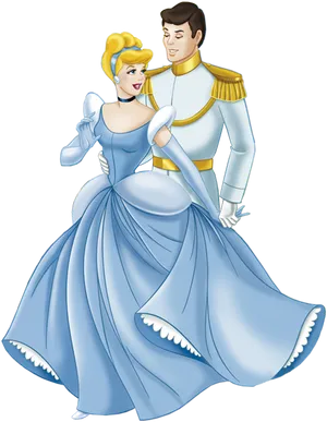 Cinderellaand Prince Charming Dance PNG Image