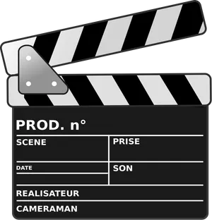 Cinema Clapperboard Vector PNG Image