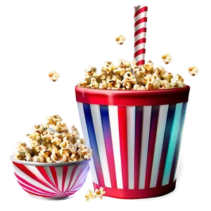 Cinema Style Popcorn Bucket Png Lhf PNG Image