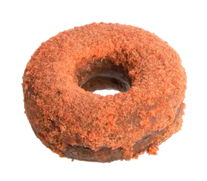 Cinnamon Crumb Donut Black Background PNG Image