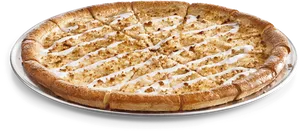 Cinnamon_ Dessert_ Pizza_with_ Icing_ Drizzle PNG Image