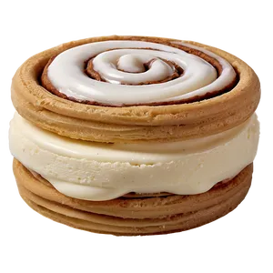 Cinnamon Roll Ice Cream Sandwich Treat Png 06212024 PNG Image