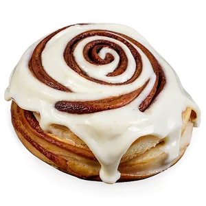 Cinnamon Roll With Cream Cheese Frosting Png Geg46 PNG Image