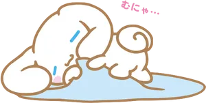 Cinnamoroll Cryingon Puddle PNG Image