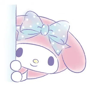 Cinnamoroll Peeking Cute Sticker PNG Image