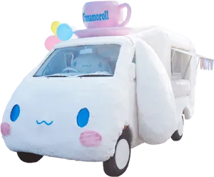 Cinnamoroll Themed Vehicle PNG Image