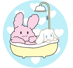 Cinnamorolland Friend Bath Time PNG Image