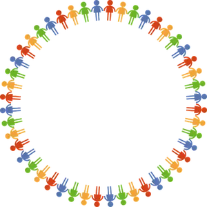 Circleof Colorful Figures PNG Image