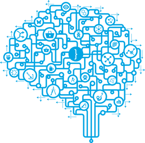 Circuit Board Brain Clipart PNG Image