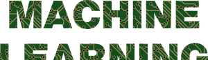 Circuit Style Machine Learning Text PNG Image