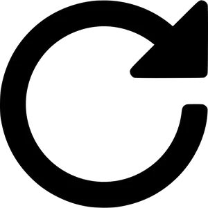 Circular Arrow Icon Black PNG Image