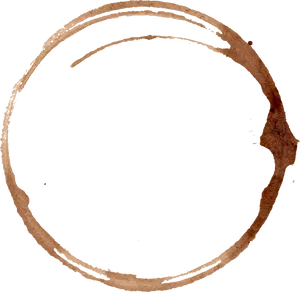 Circular Coffee Stain Texture PNG Image