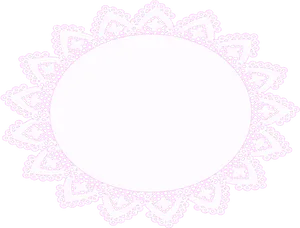 Circular Lace Frame Design PNG Image