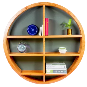 Circular Wall Shelf Design Png 06282024 PNG Image