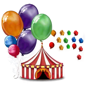 Circus Tent With Balloons Png 06132024 PNG Image