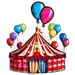 Circus Tent With Balloons Png Dug94 PNG Image