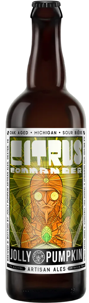 Citrus Commander Artisan Ale Bottle PNG Image