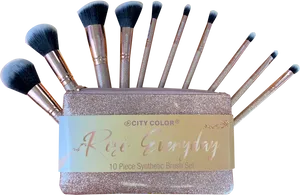 City Color10 Piece Synthetic Brush Set PNG Image