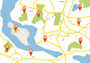 City Map Pointsof Interest PNG Image