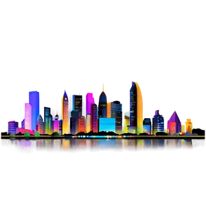 City Skyline At Night Picture PNG Mhs PNG