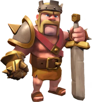 Clash_of_ Clans_ Character_ Barbarian PNG Image