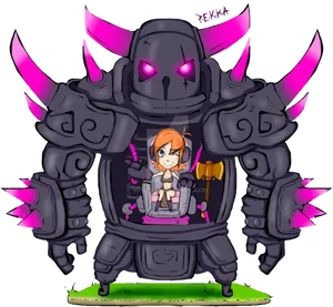 Clashof Clans P. E. K. K. Aand Villager Artwork PNG Image