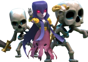 Clashof Clans Royal Ghostand Witch PNG Image