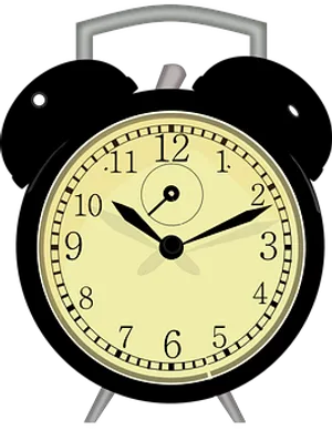 Classic Alarm Clock Illustration PNG Image