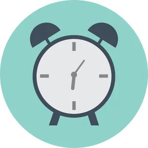 Classic Alarm Clock Illustration PNG Image