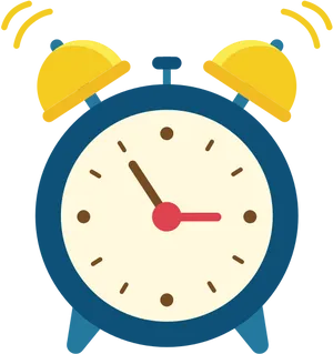 Classic Alarm Clock Illustration PNG Image