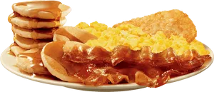 Classic American Breakfast Platter PNG Image