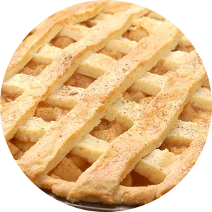 Classic Apple Pie Closeup PNG Image