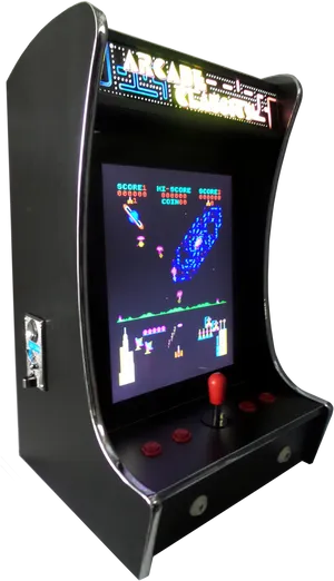 Classic Arcade Machine Display PNG Image