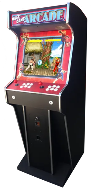 Classic Arcade Machine Street Fighter PNG Image