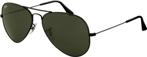 Classic Aviator Sunglasses Black Frame PNG Image