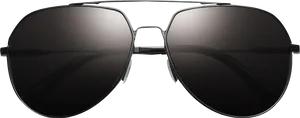 Classic Aviator Sunglasses Black PNG Image