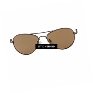 Classic Aviator Sunglasses Brown Lenses PNG Image