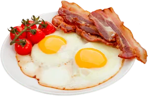 Classic Baconand Eggs Breakfast PNG Image